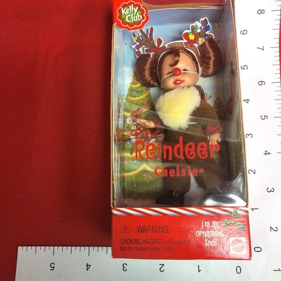 Reindeer Chelsie with Rudolph Nose Ornament Kelly Club Mattel 2001 - Picture 9 of 11